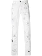 Just Cavalli Printed Denim Trousers - White