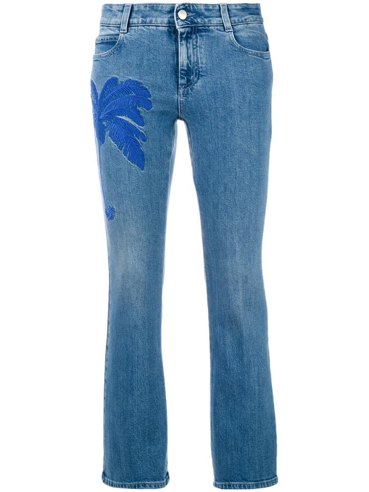 Stella Mccartney Palm Tree Kick Jeans - Blue