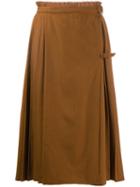 Versace Pre-owned 1980's Pleated Detail Skirt - Neutrals