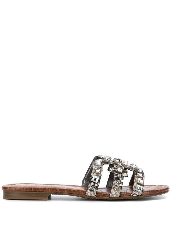 Sam Edelman Crystal Embellished Sandals - Neutrals