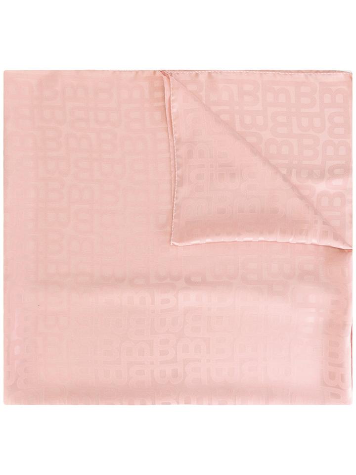 Bally Tonal Print Scarf, Women's, Pink/purple, Silk