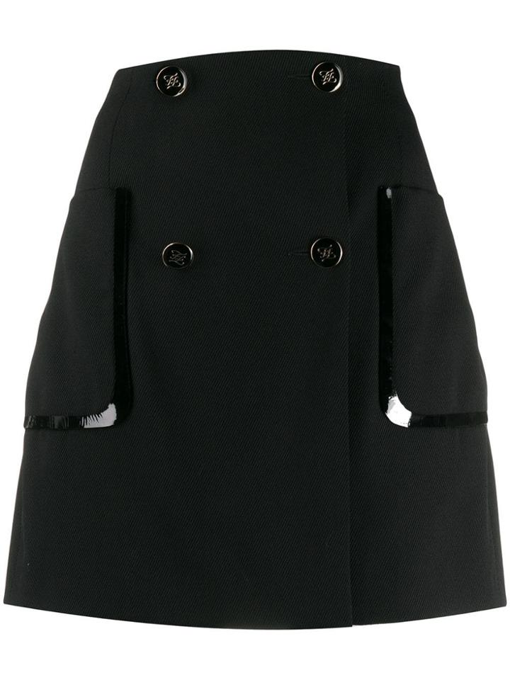 Fendi Wrap Mini Skirt - Black