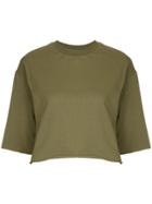 Guild Prime Raw Hem Cropped T-shirt - Brown