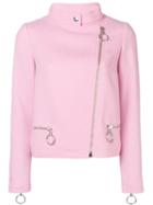 Moschino Knit Biker Jacket - Pink