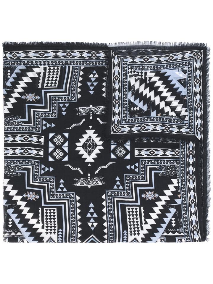 Roberto Cavalli - Ethnic Print Scarf - Women - Modal - One Size, Blue, Modal