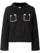 No21 Embroidered Hoodie - Black