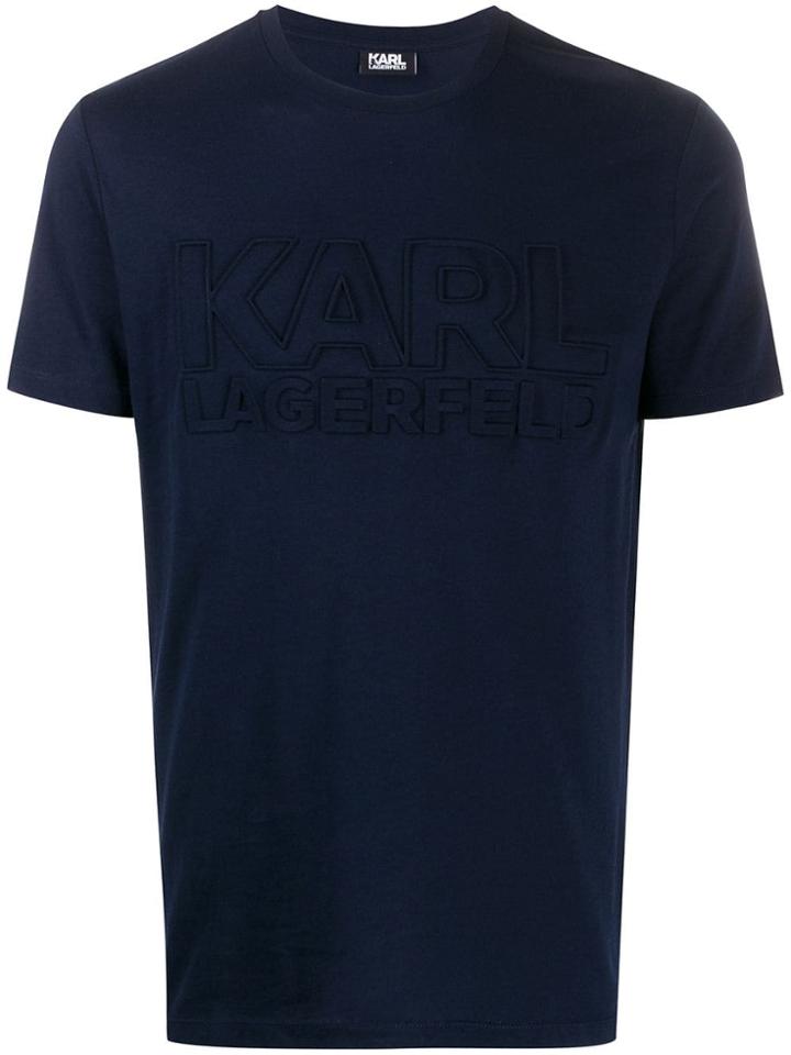 Karl Lagerfeld Block Logo T-shirt - Blue