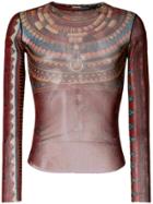 Jean Paul Gaultier Vintage Jewellery Print Sheer T-shirt - Pink &