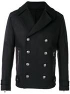 Balmain Double Breasted Biker Jacket - Blue