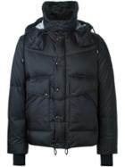 Moncler Gamme Bleu Hooded Padded Jacket, Men's, Size: 2, Black, Polyamide/cotton/cupro/lamb Fur