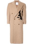 Ports V Double-breasted Logo Coat - Neutrals