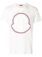 Moncler Smiley Face Maxi Logo T-shirt - White