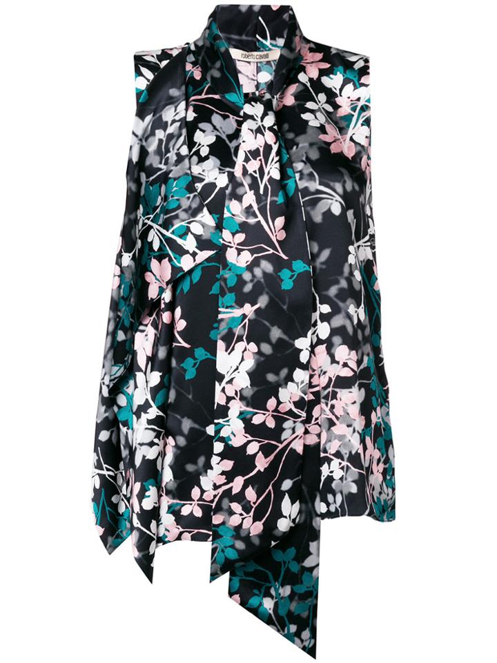 Roberto Cavalli Floral Print Blouse - Black