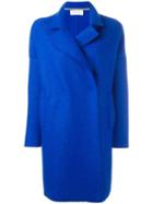 Harris Wharf London Single Breasted Coat, Women's, Size: Large, Blue, Virgin Wool