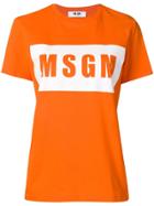 Msgm Logo Print T-shirt - Orange