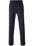 Ami Alexandre Mattiussi Lined Straight Fit Trousers, Men's, Size: 36, Blue, Cotton/polyester/spandex/elastane/wool
