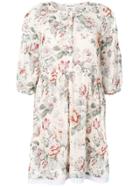 Semicouture Pierce Floral Shirt Dress - White