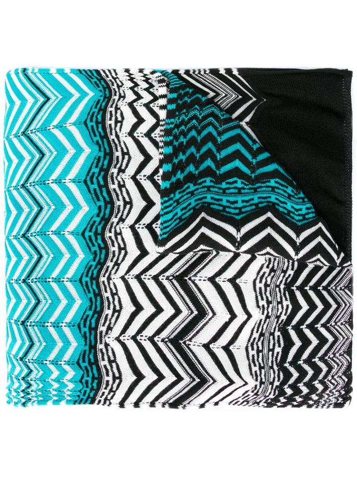 Missoni Zig Zag Crochet Knit Scarf, Women's, Wool/acrylic