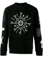 Lanvin Printed Sweatshirt, Men's, Size: Medium, Black, Cotton/polyamide/viscose