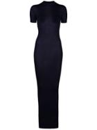 Vera Wang Ribbed Knit Maxi Dress - Black