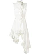 Alexander Mcqueen Ruffled Asymmetric Shirt - White