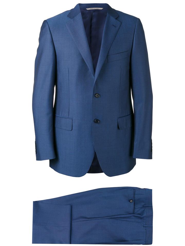 Canali - Two Piece Suit - Men - Cupro/mohair/wool - 50, Blue, Cupro/mohair/wool