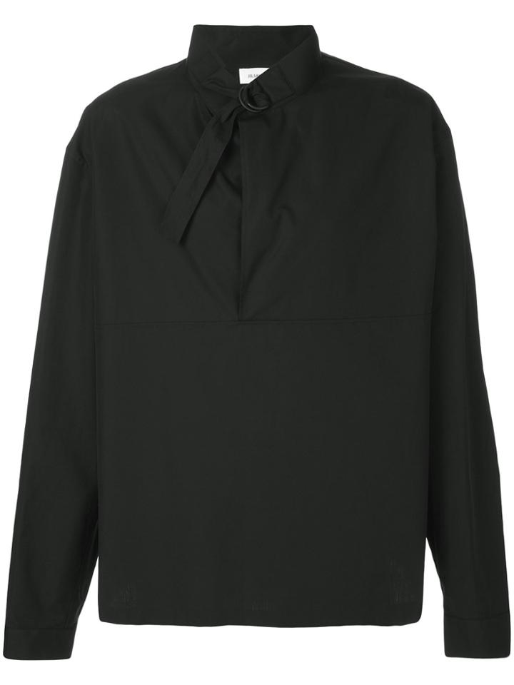 Jil Sander D-ring Buckle Collar Shirt - Black