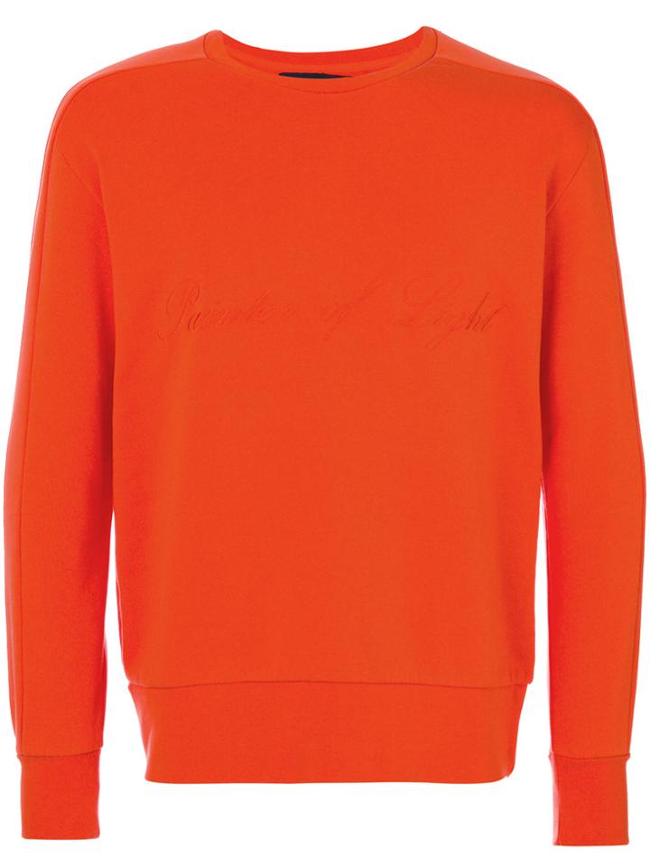 Natural Selection Linear Crewneck Sweatshirt - Yellow & Orange