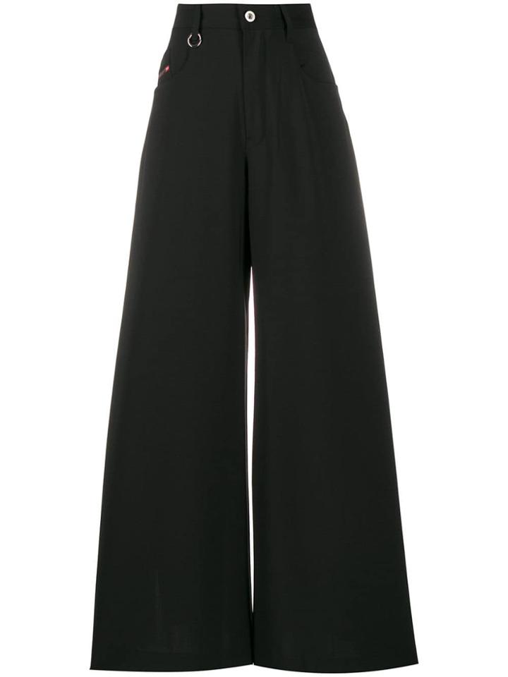 Diesel Side Slit High-waisted Trousers - Black