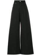 Diesel Side Slit High-waisted Trousers - Black