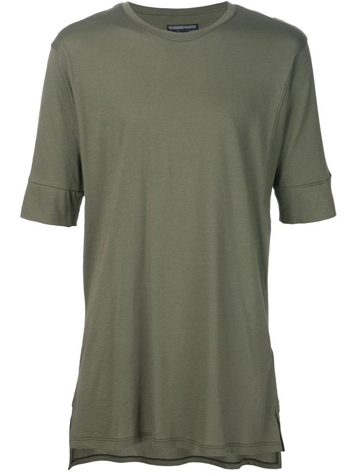 Alexandre Plokhov Back Panel T-shirt, Men's, Size: 46, Green, Cotton/modal