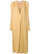 Agnona Deep V-neck Dress - Neutrals