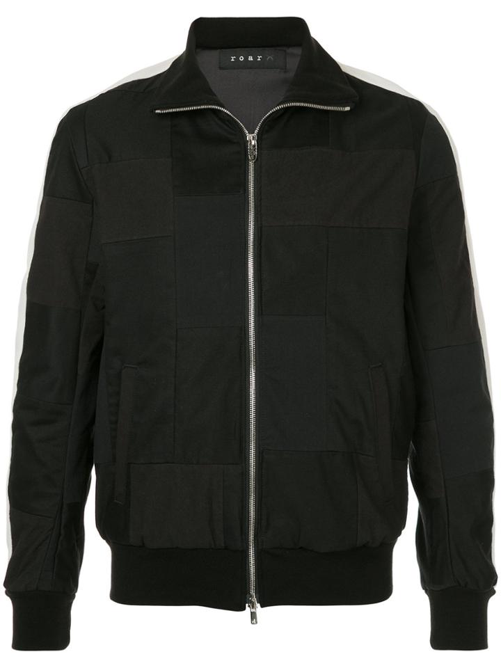 Roar Patchwork Bomber Jacket - Black