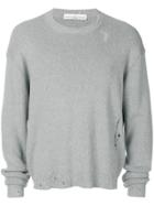 Golden Goose Deluxe Brand Distressed Detail Sweater - Grey