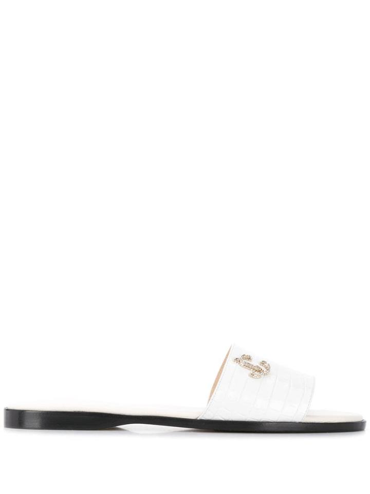 Jimmy Choo Minea Slip-on Sandals - White