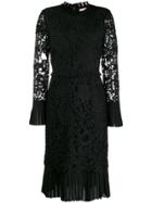 Tory Burch Lace-pattern Fitted Dress - Black