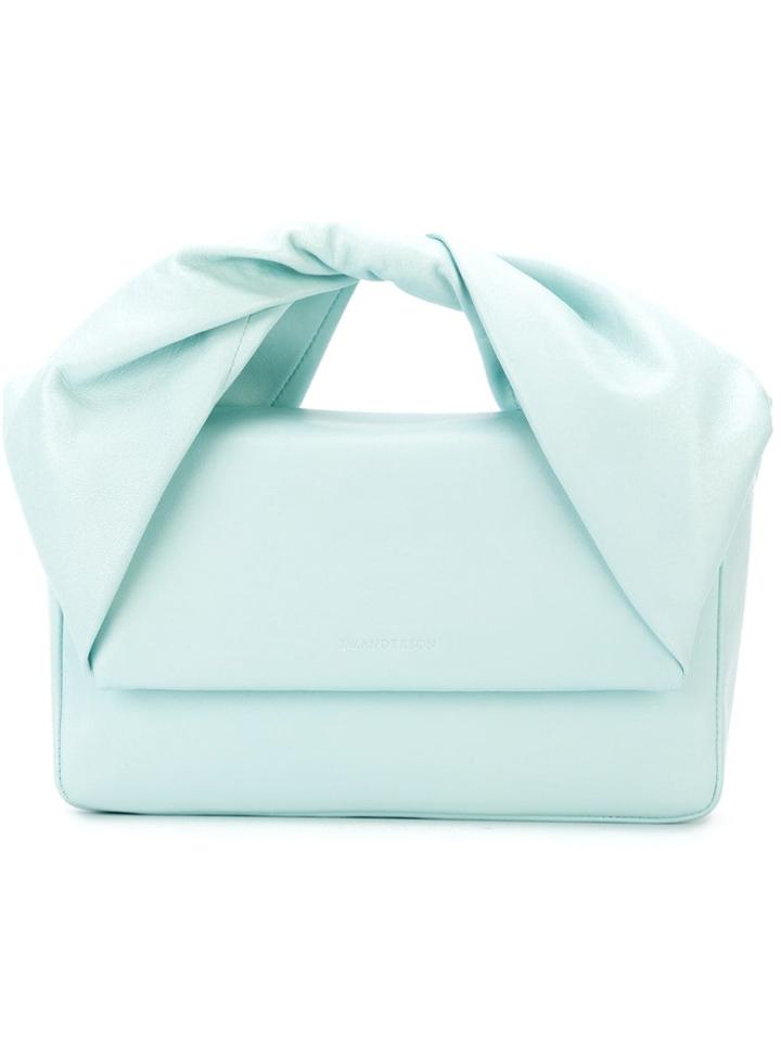 Jw Anderson 'twist' Handle Clutch - Blue