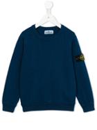 Stone Island Kids Logo Patch Sweatshirt, Boy's, Size: 12 Yrs, Blue