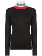 Proenza Schouler L/s Knit Turtlenk-lightweight Rib - Black