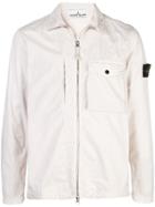 Stone Island Plaster Lightweight Logo Jacket - White