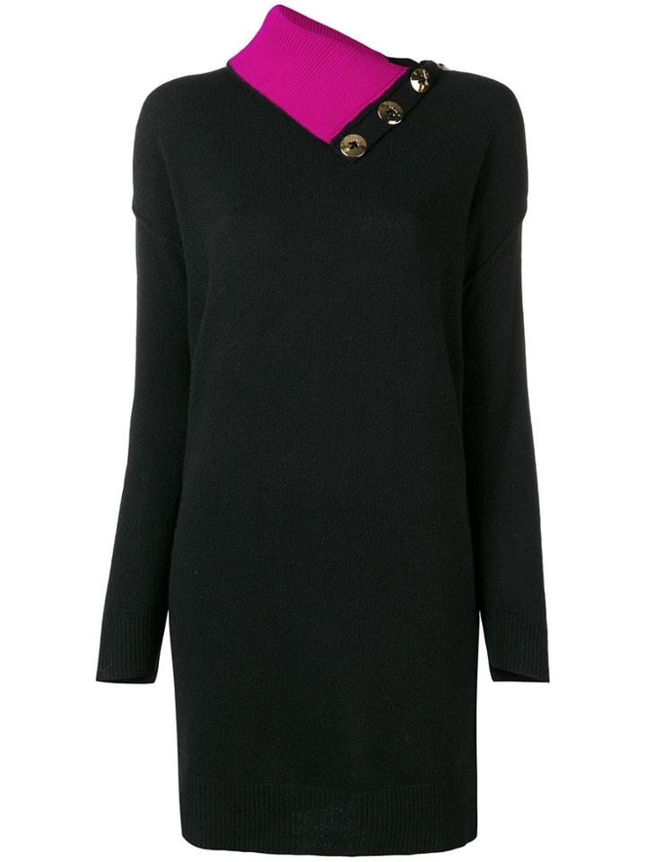 Marc Jacobs Pieced Turtleneck Dress - Black