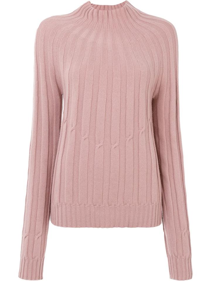Bottega Veneta Ribbed Turtleneck Sweater - Pink