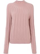 Bottega Veneta Ribbed Turtleneck Sweater - Pink