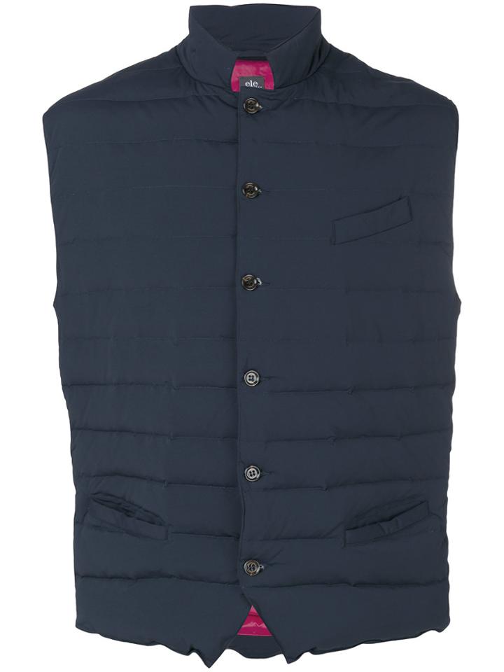 Eleventy Padded Gilet - Blue