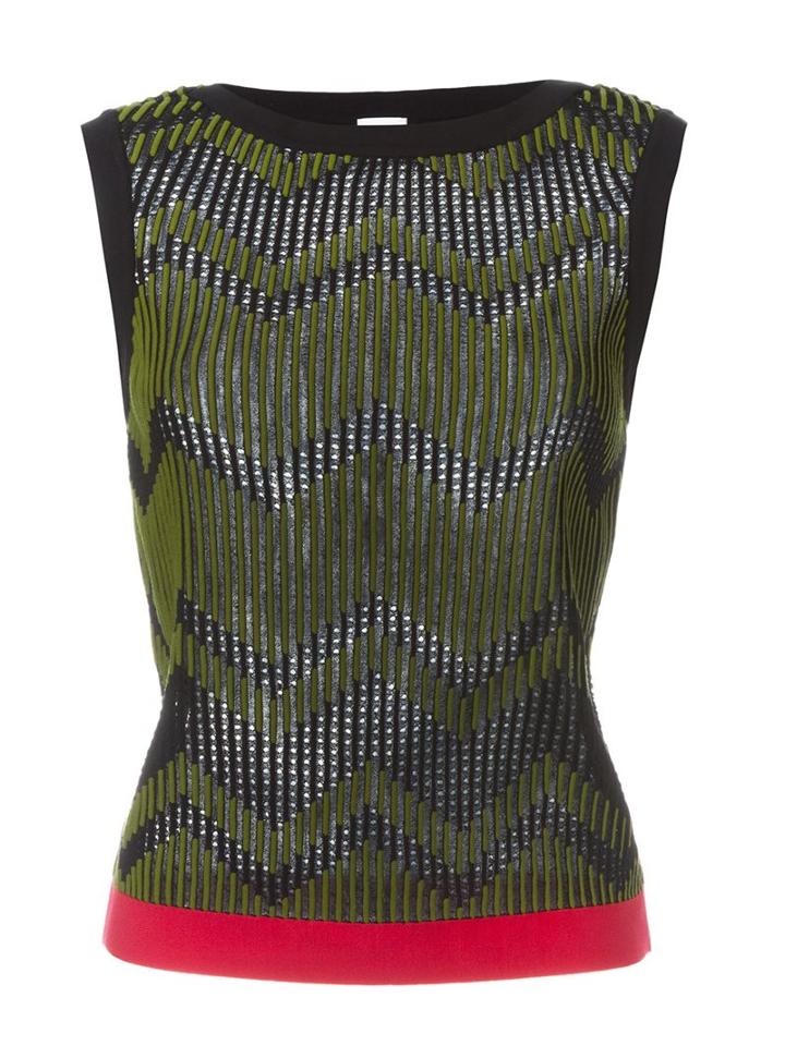 M Missoni Ribbed Tank Top, Women's, Size: 40, Black, Cotton/acrylic/polyamide/wool