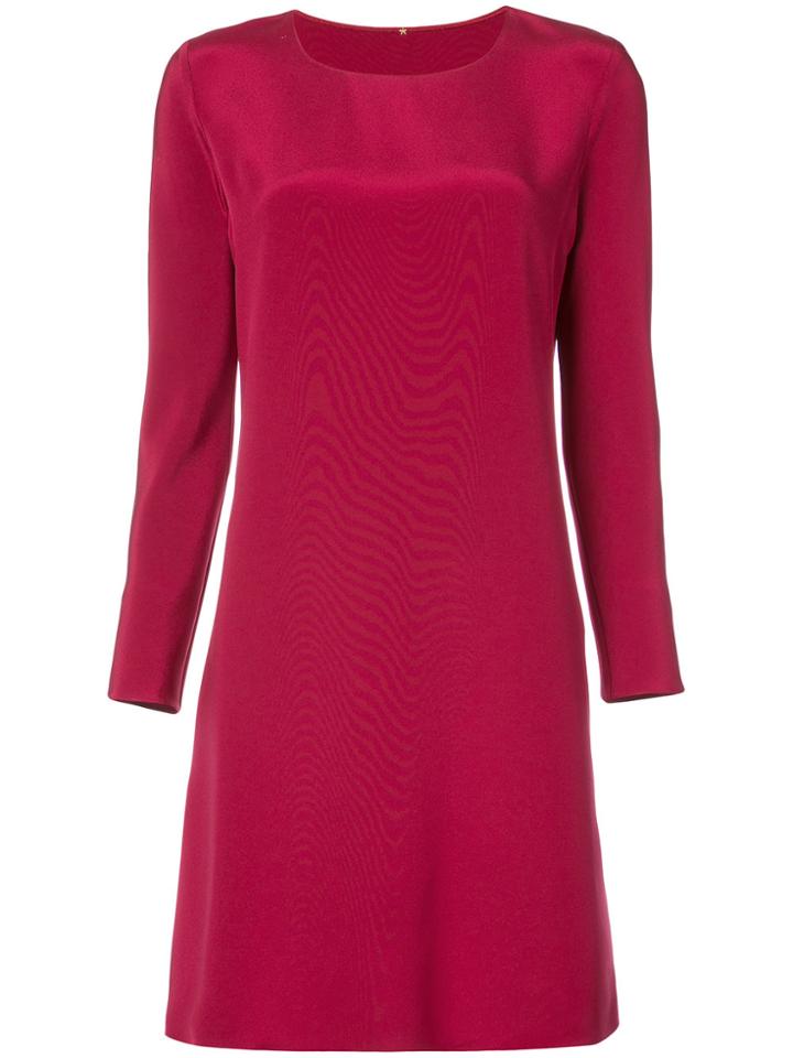 Peter Cohen Long Sleeved Shift Dress - Red
