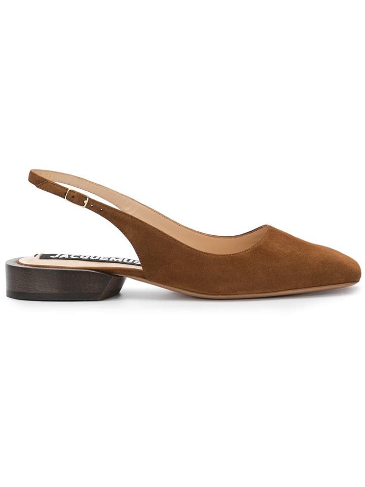 Jacquemus Praia Slingback Sandals - Brown