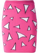 Jeremy Scott Triangle Knitted Fitted Skirt