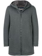 Herno Hooded Zipped Coat - Grey