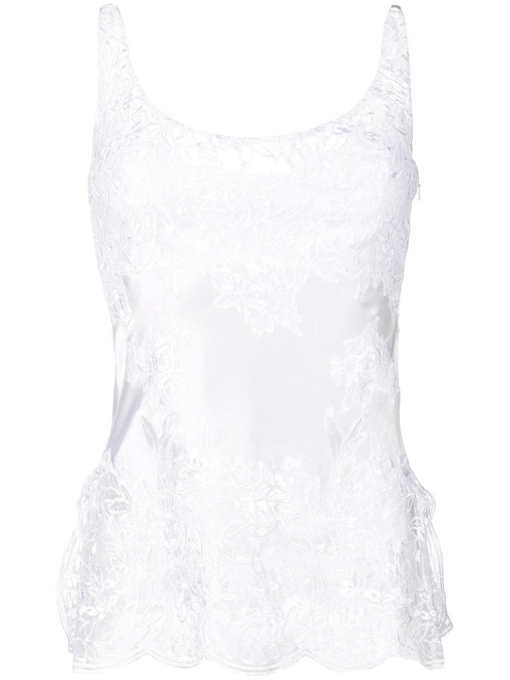 Ermanno Scervino Lace Detail Tank Top - White